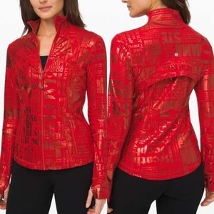 NWOT LULULEMON Define Jacket Manifesto Foil Dark Red